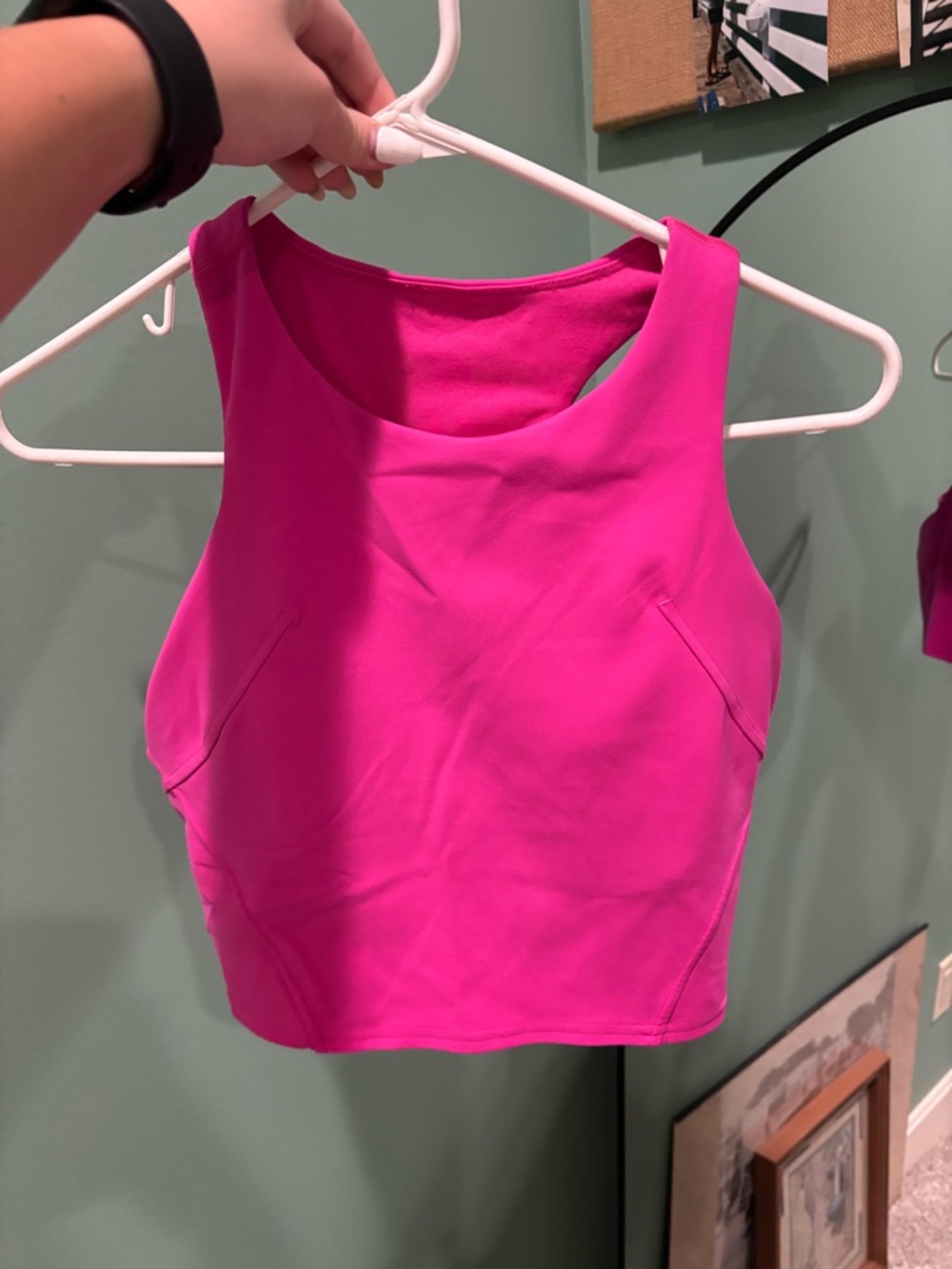 lululemon athletica Hot Pink Sleeveless Crop Top
